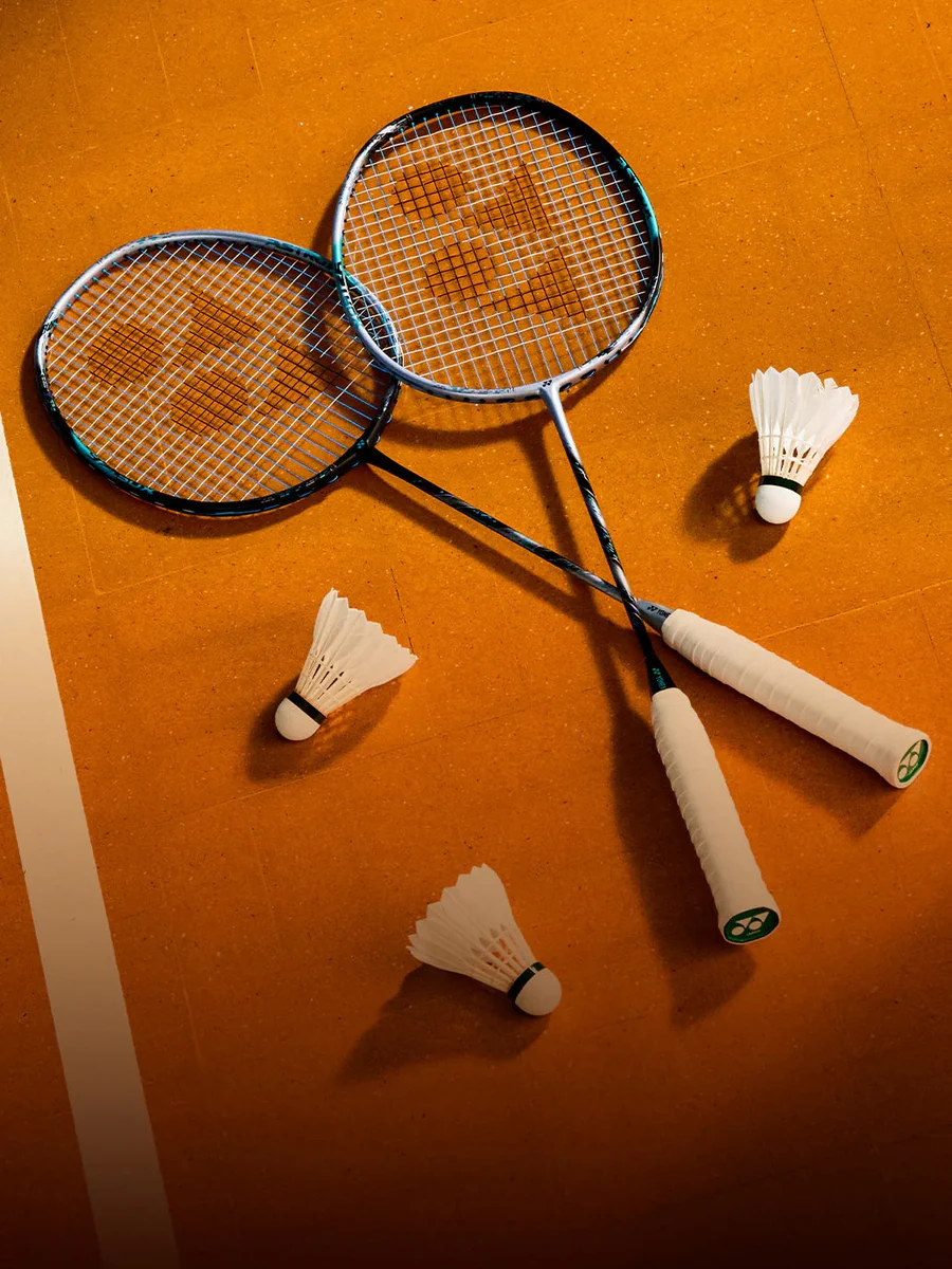 Badminton racket and shuttlecock illustration